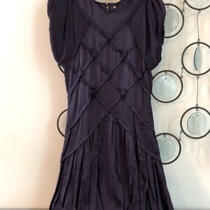 Purple Max Studio dress w/bubble skirt & sleeves
